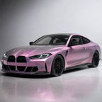 Metallic Chameleon Pink Grey Color PPF gloss colored PPF wrapped on a BMW M4 | Veloro