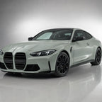 Metallic Cream Grey gloss colored PPF wrapped on a BMW M4 | Veloro
