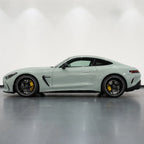 Metallic Cream Grey gloss colored PPF wrapped on a Mercedes-AMG GT side profile | Veloro