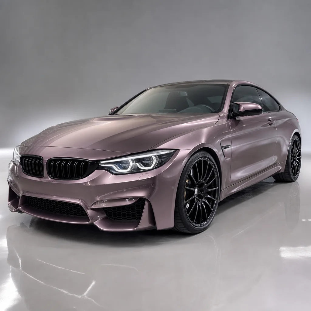 Metallic Crystal Bronze gloss colored PPF wrapped on a BMW M4 | Veloro