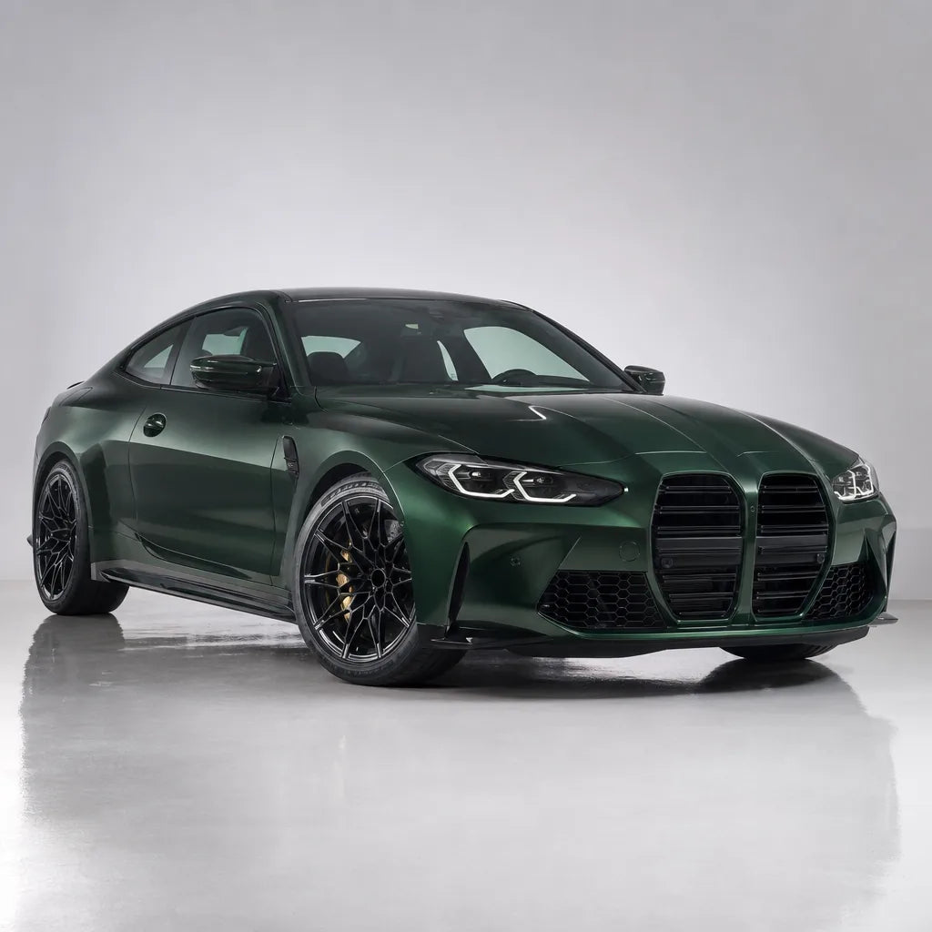 Metallic Forest Green gloss colored PPF wrapped on a BMW M4 | Veloro