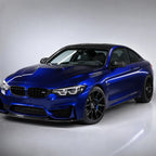 Metallic Gentian Blue gloss colored PPF wrapped on a BMW M4 | Veloro