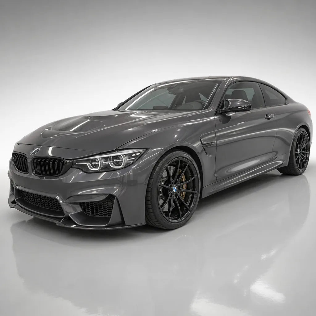 Metallic Glitter Grey gloss colored PPF wrapped on a BMW M4 | Veloro