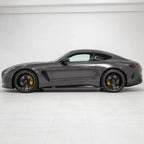 Metallic Glitter Grey gloss colored PPF wrapped on a Mercedes-AMG GT side profile | Veloro