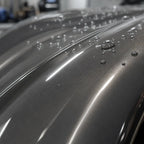 Close-up of Metallic Glitter Grey gloss colored PPF surface texture | Veloro