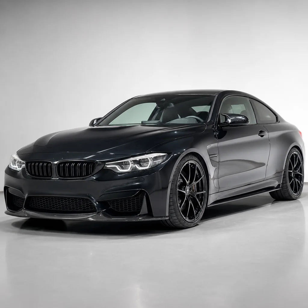 Metallic Gold Black gloss colored PPF wrapped on a BMW M4 | Veloro