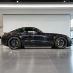 Metallic Librae Purple gloss colored PPF wrapped on a Mercedes-AMG GT side profile | Veloro