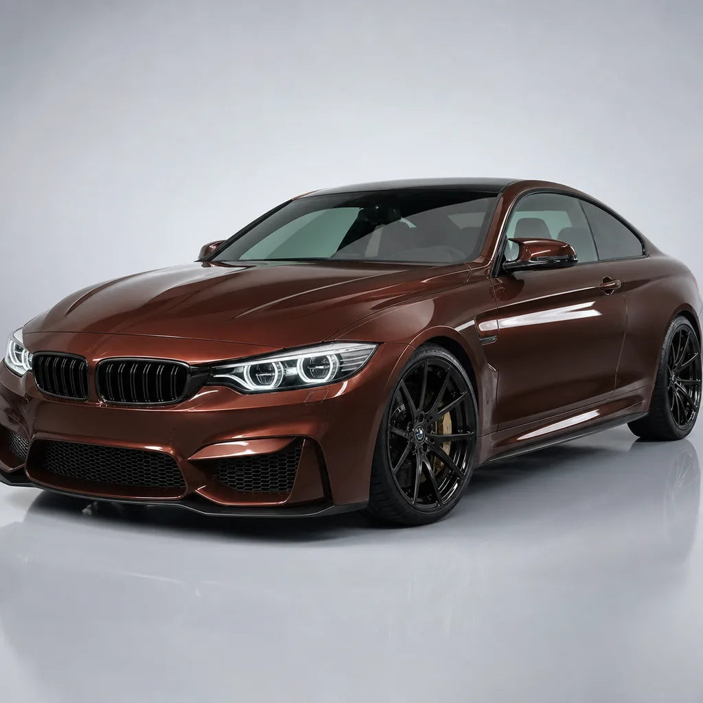 Metallic Liquid Coffee Brown gloss colored PPF wrapped on a BMW M4 | Veloro