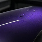 Close-up of Metallic Marvelli Purple gloss colored PPF surface texture | Veloro