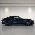 Metallic Montego Blue gloss colored PPF wrapped on a Mercedes-AMG GT side profile | Veloro