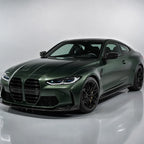 Metallic Porsche Oak Green gloss colored PPF wrapped on a BMW M4 | Veloro