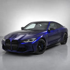 Metallic Royal Blue gloss colored PPF wrapped on a BMW M4 | Veloro
