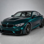 Metallic Sand Green gloss colored PPF wrapped on a BMW M4 | Veloro