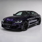Metallic Super Purple gloss colored PPF wrapped on a BMW M4 | Veloro