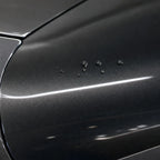 Close-up of Metallic Tourmaline Grey gloss colored PPF surface texture | Veloro
