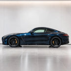 Metallic Turquoise Green gloss colored PPF wrapped on a Mercedes-AMG GT side profile | Veloro