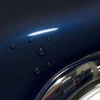 Close-up of Metallic Turquoise Green gloss colored PPF surface texture | Veloro