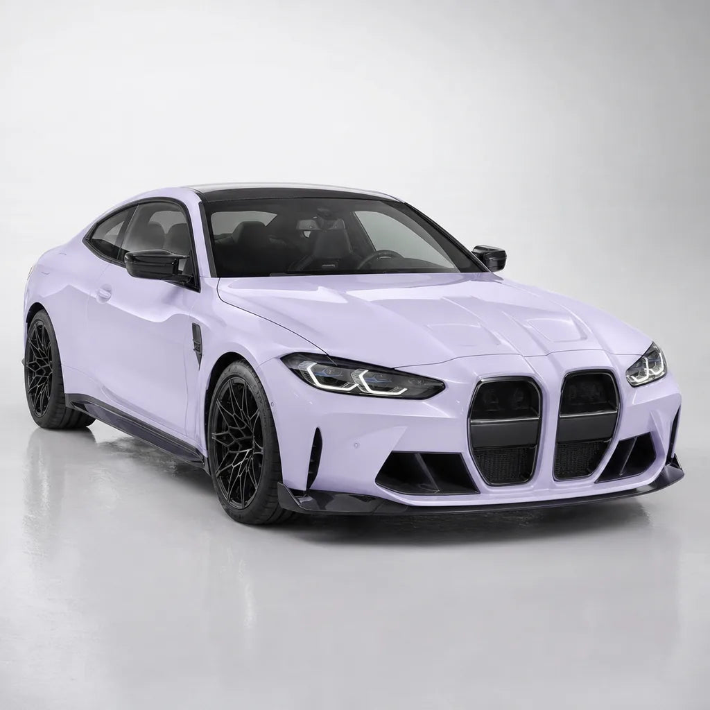 Morandi Purple gloss colored PPF wrapped on a BMW M4 | Veloro