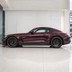 Morganite Pink gloss colored PPF wrapped on a Mercedes-AMG GT side profile | Veloro