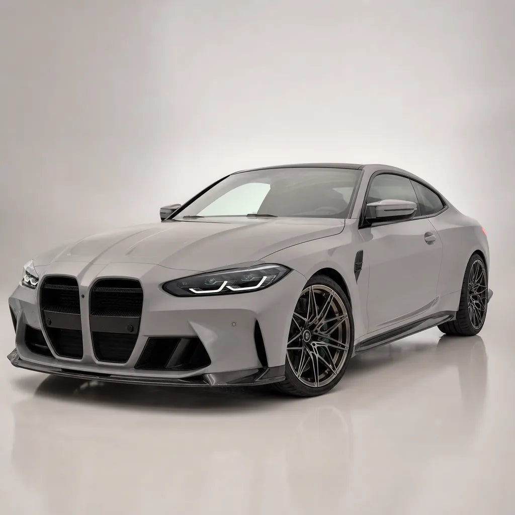 Mystery Grey gloss colored PPF wrapped on a BMW M4 | Veloro
