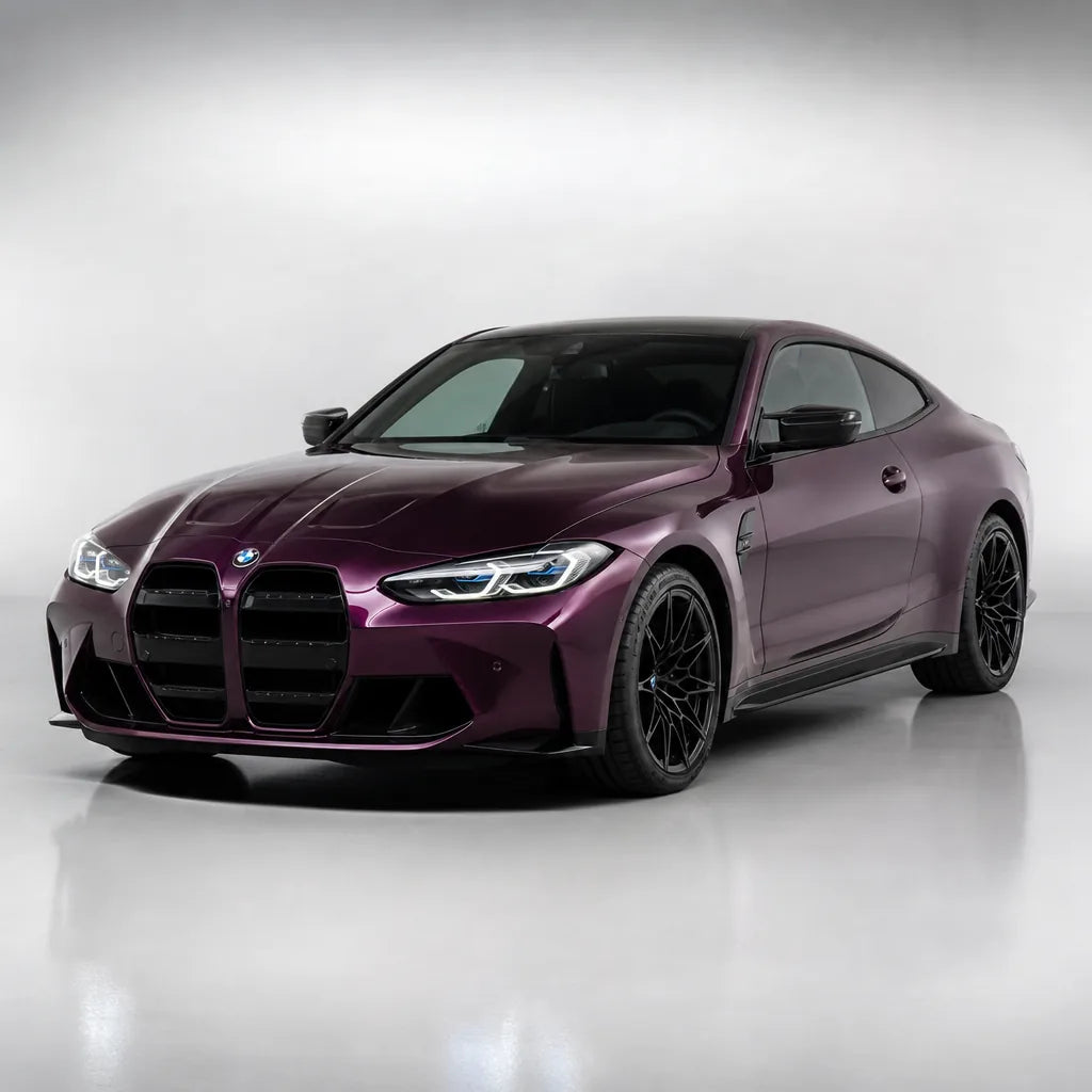 Paint Amethyst gloss colored PPF wrapped on a BMW M4 | Veloro