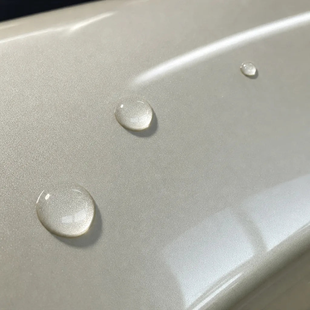 Close-up of Pearl White gloss colored PPF surface texture | Veloro