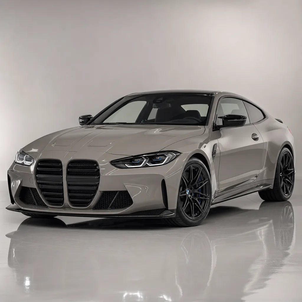 Rock Gray gloss colored PPF wrapped on a BMW M4 | Veloro