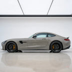 Rock Gray gloss colored PPF wrapped on a Mercedes-AMG GT side profile | Veloro