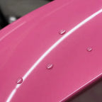 Close-up of Romantic Pink Color PPF gloss colored PPF surface texture | Veloro