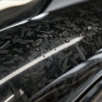 Close-up of Silver Forged Carbon Fiber Color PPF gloss colored PPF surface texture | Veloro