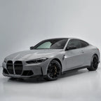 Slip Grey gloss colored PPF wrapped on a BMW M4 | Veloro