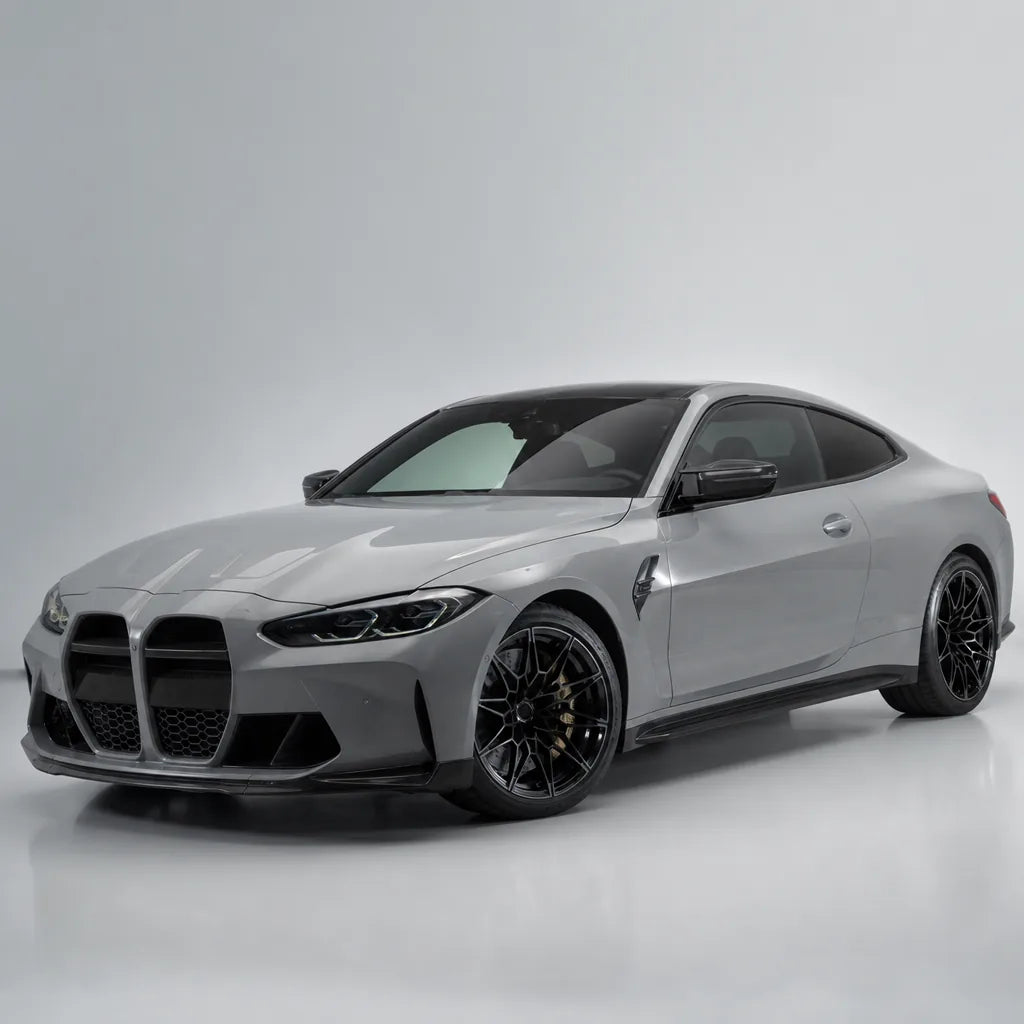 Slip Grey gloss colored PPF wrapped on a BMW M4 | Veloro