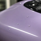 Close-up of Metallic Violet Light Purple gloss colored PPF surface texture | Veloro