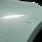 Close-up of Glossy Cragginess Green gloss colored PPF surface texture | Veloro