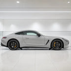 Glossy Crystal White gloss colored PPF wrapped on a Mercedes-AMG GT side profile | Veloro