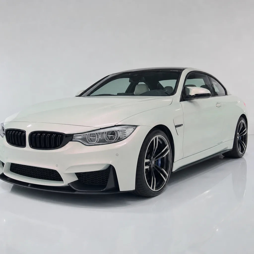 Glossy Diamond White Pink gloss colored PPF wrapped on a BMW M4 | Veloro