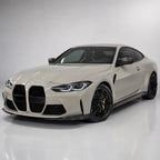 Glossy Moon White Pearl gloss colored PPF wrapped on a BMW M4 | Veloro