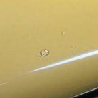 Close-up of Glossy Sunbath Yellow gloss colored PPF surface texture | Veloro