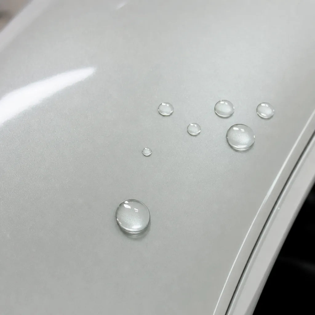 Close-up of Glossy Transparent Carbon Fiber PPF gloss colored PPF surface texture | Veloro