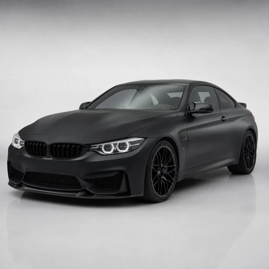 Metal Ceramic Black matte colored PPF wrapped on a BMW M4 | Veloro