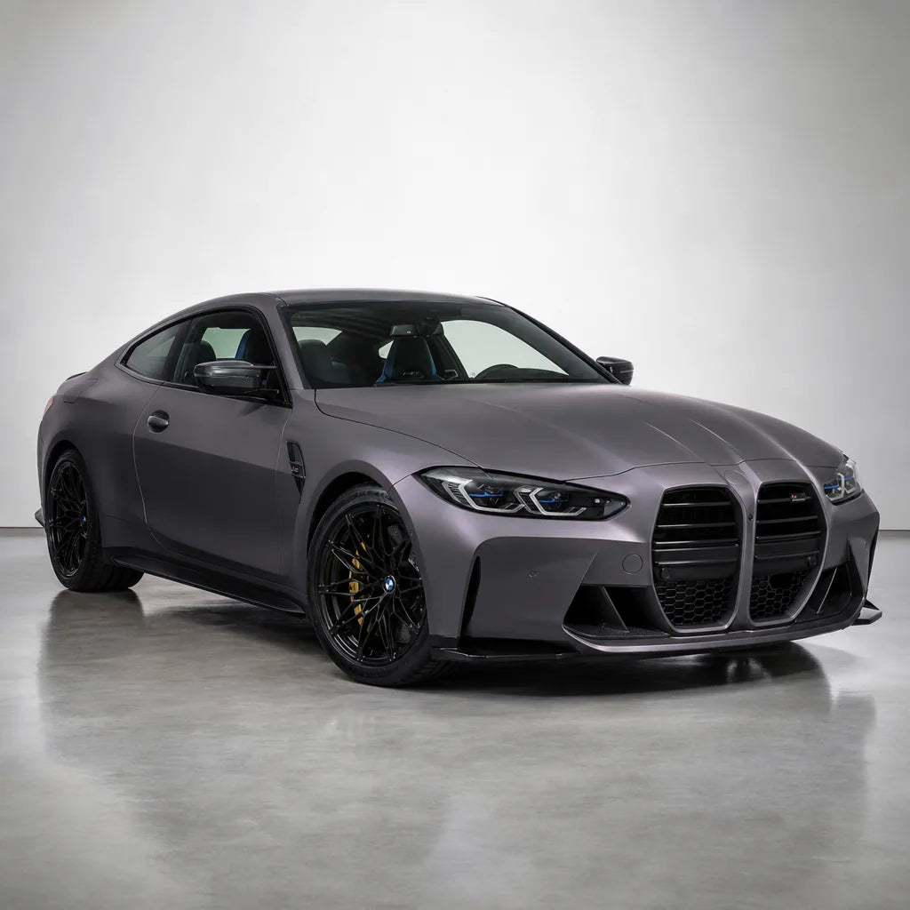 Capri Gray Purple matte colored PPF wrapped on a BMW M4 | Veloro