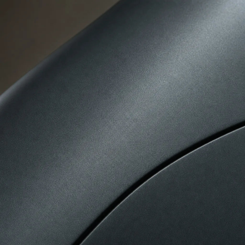 Close-up of Dark Grey matte colored PPF surface texture | Veloro