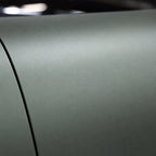 Close-up of Dark Silver matte colored PPF surface texture | Veloro