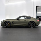 Liquid Shadow Gold matte colored PPF wrapped on a Mercedes-AMG GT side profile | Veloro