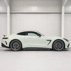 Metallic Chameleon Gold White matte colored PPF wrapped on a Mercedes-AMG GT side profile | Veloro