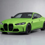 Metallic STO Gold Green matte colored PPF wrapped on a BMW M4 | Veloro