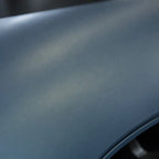 Close-up of Metallic Titanium matte colored PPF surface texture | Veloro
