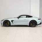 Metallic Titanium Silver matte colored PPF wrapped on a Mercedes-AMG GT side profile | Veloro
