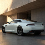 Luxury car wrapped in Metallic Titanium Silver matte colored PPF at golden hour | Veloro