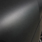 Close-up of Metallic Tungsten Grey matte colored PPF surface texture | Veloro